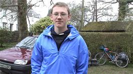 Oliver, ready ages ago, at Exford Youth Hostel